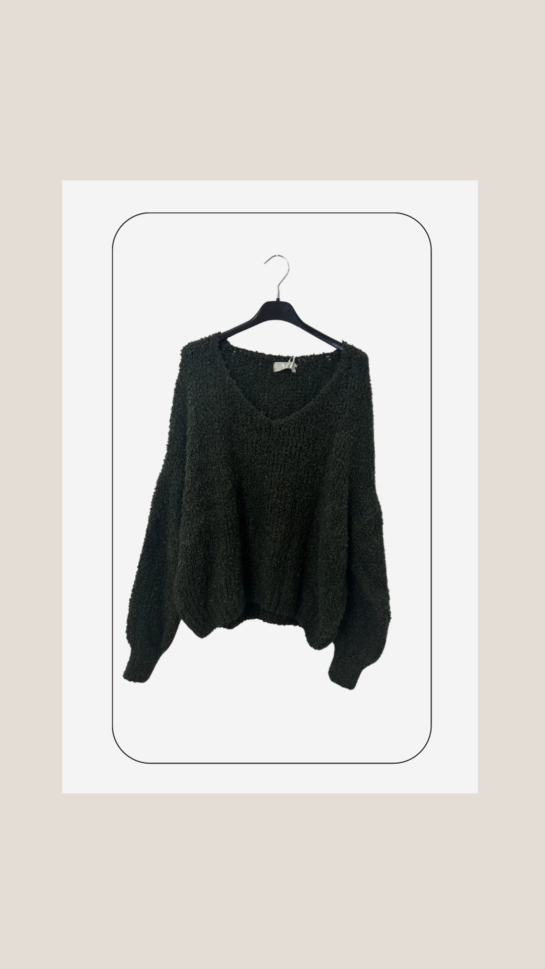 Boucle Pullover mit V-Ausschnitt