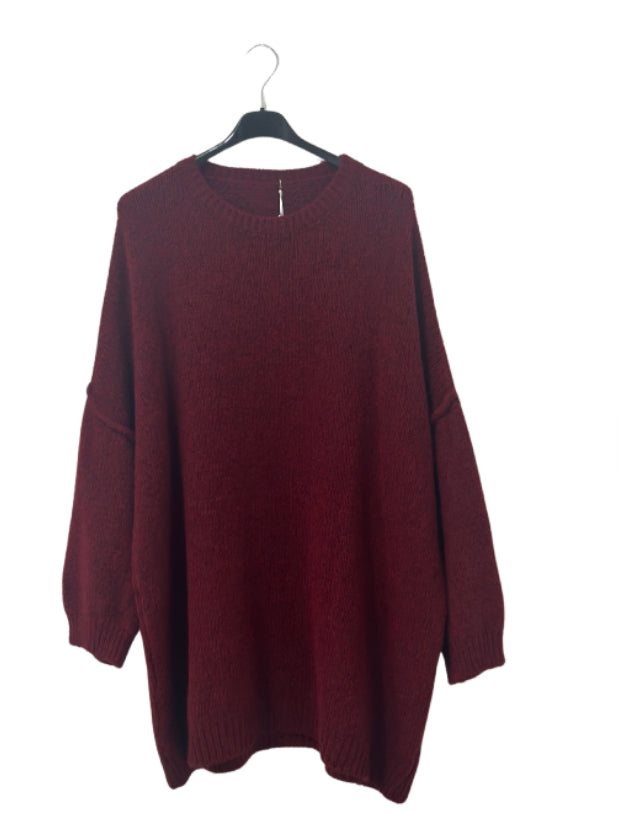 Langer Strickpullover