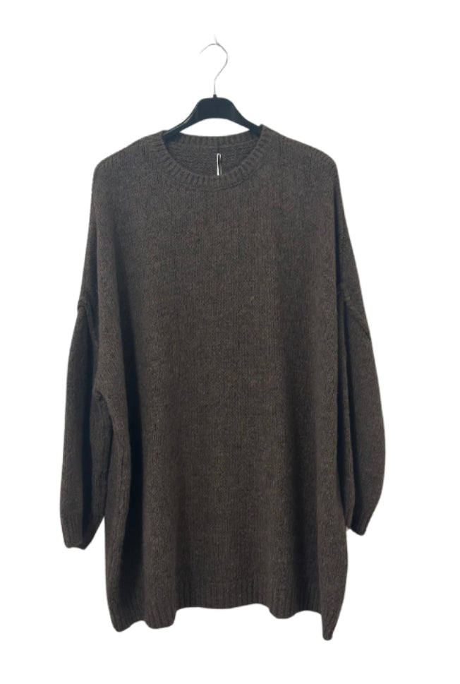 Langer Strickpullover