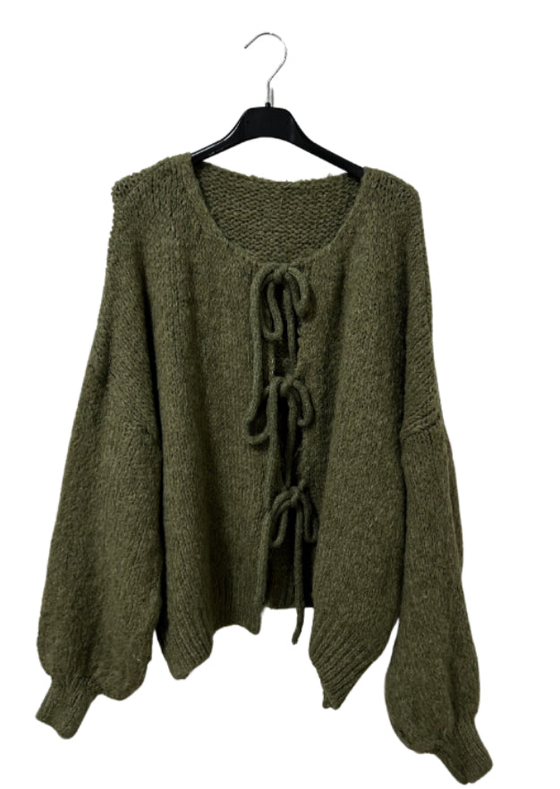 Schleifen Strickjacke