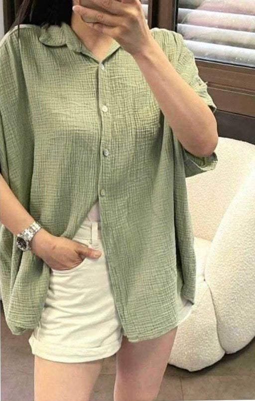 Kurzarm Musselin Bluse