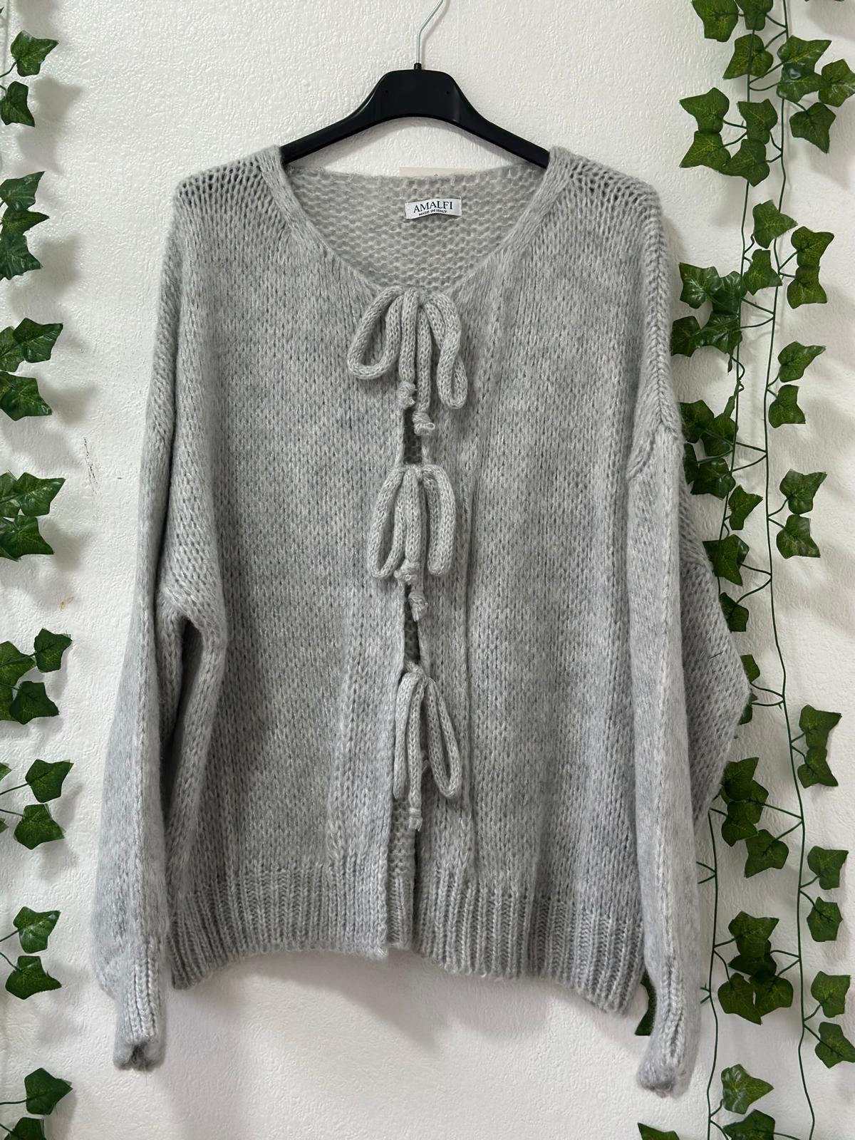 Schleifen Strickjacke in versch.Farben