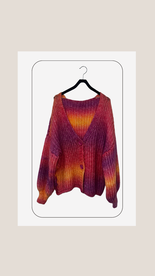 Bunte Strickjacke B-Ware
