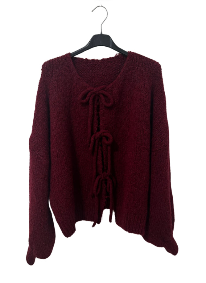 Schleifen Strickjacke
