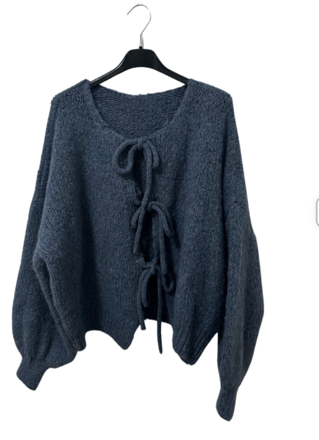 Schleifen Strickjacke