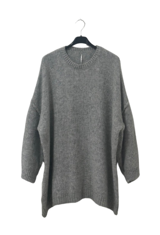Langer Strickpullover