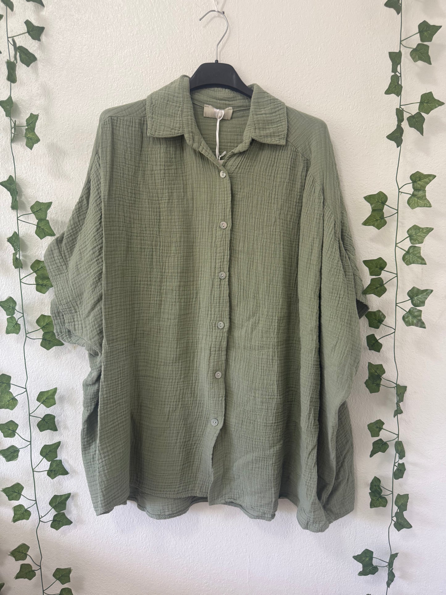 Kurzarm Musselin Bluse
