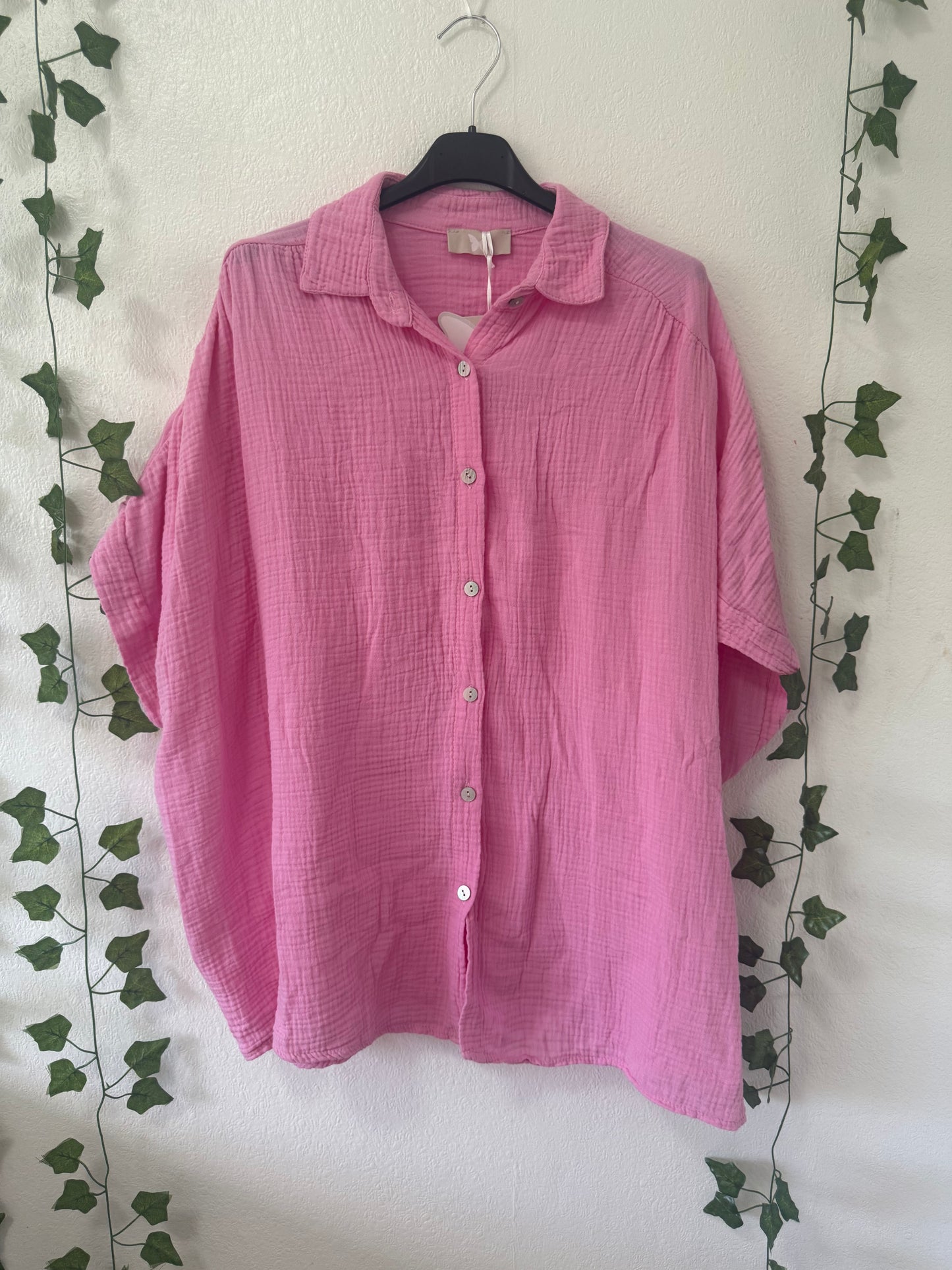 Kurzarm Musselin Bluse