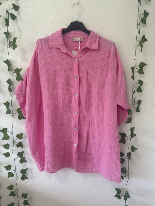 Kurzarm Musselin Bluse