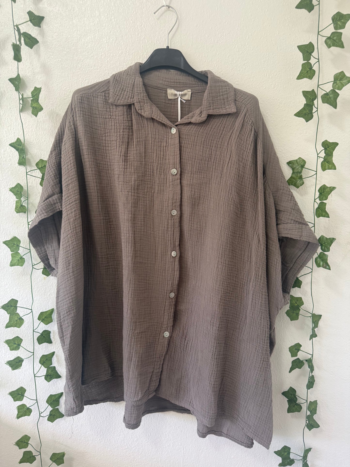 Kurzarm Musselin Bluse