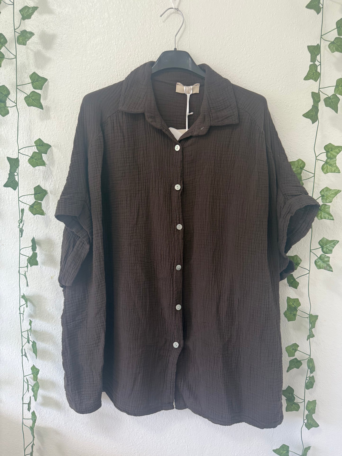 Kurzarm Musselin Bluse