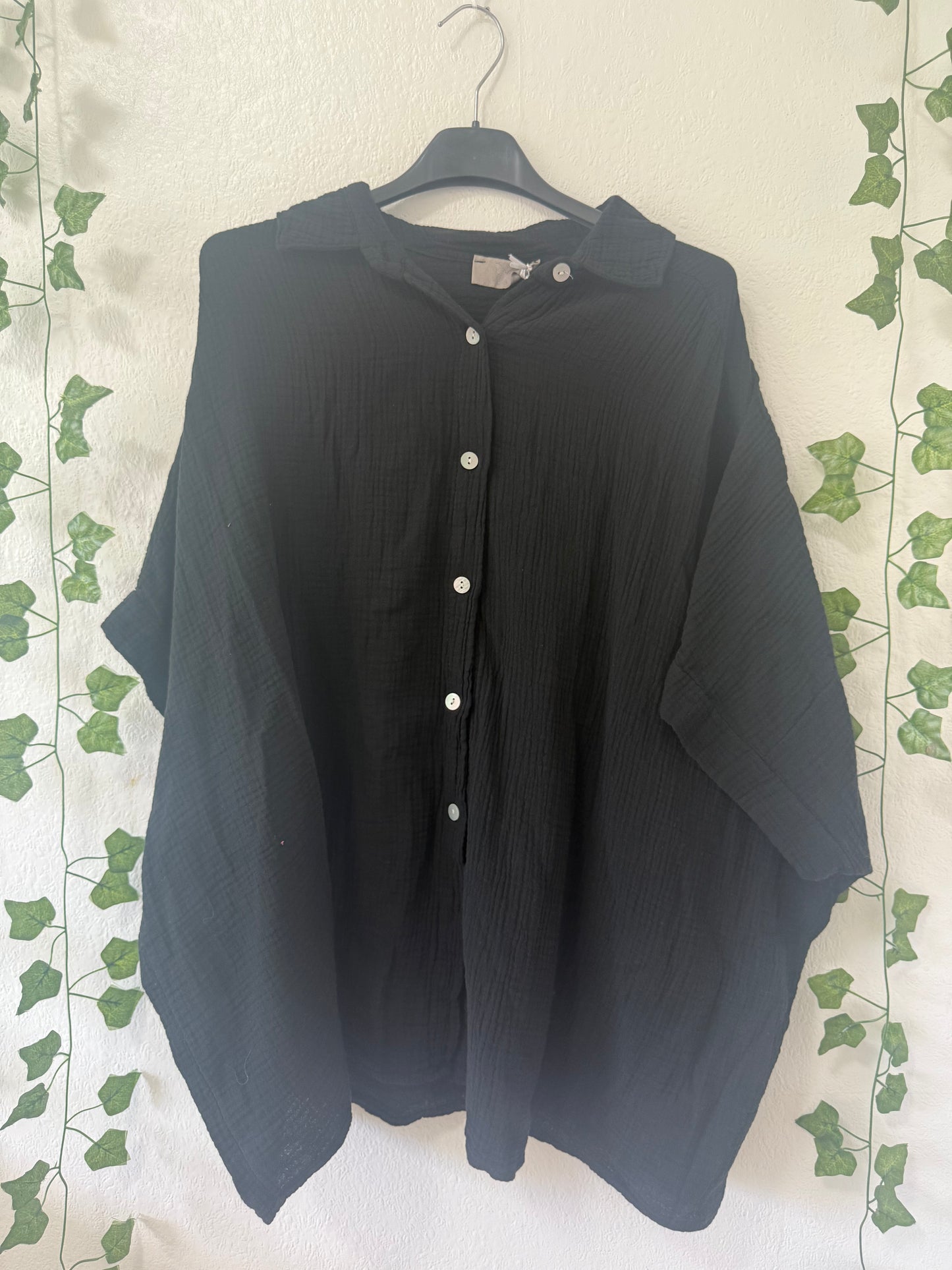 Kurzarm Musselin Bluse