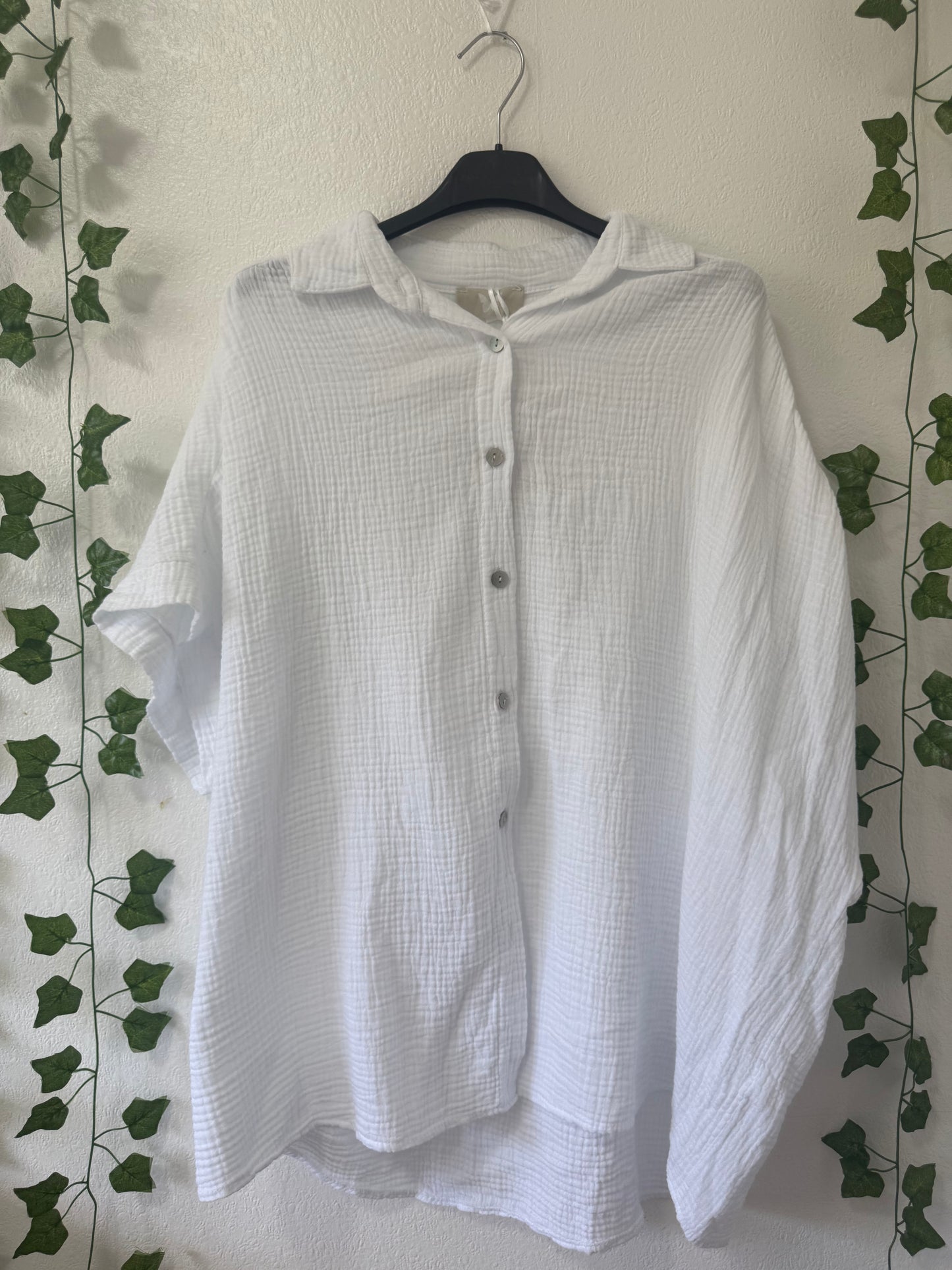 Kurzarm Musselin Bluse