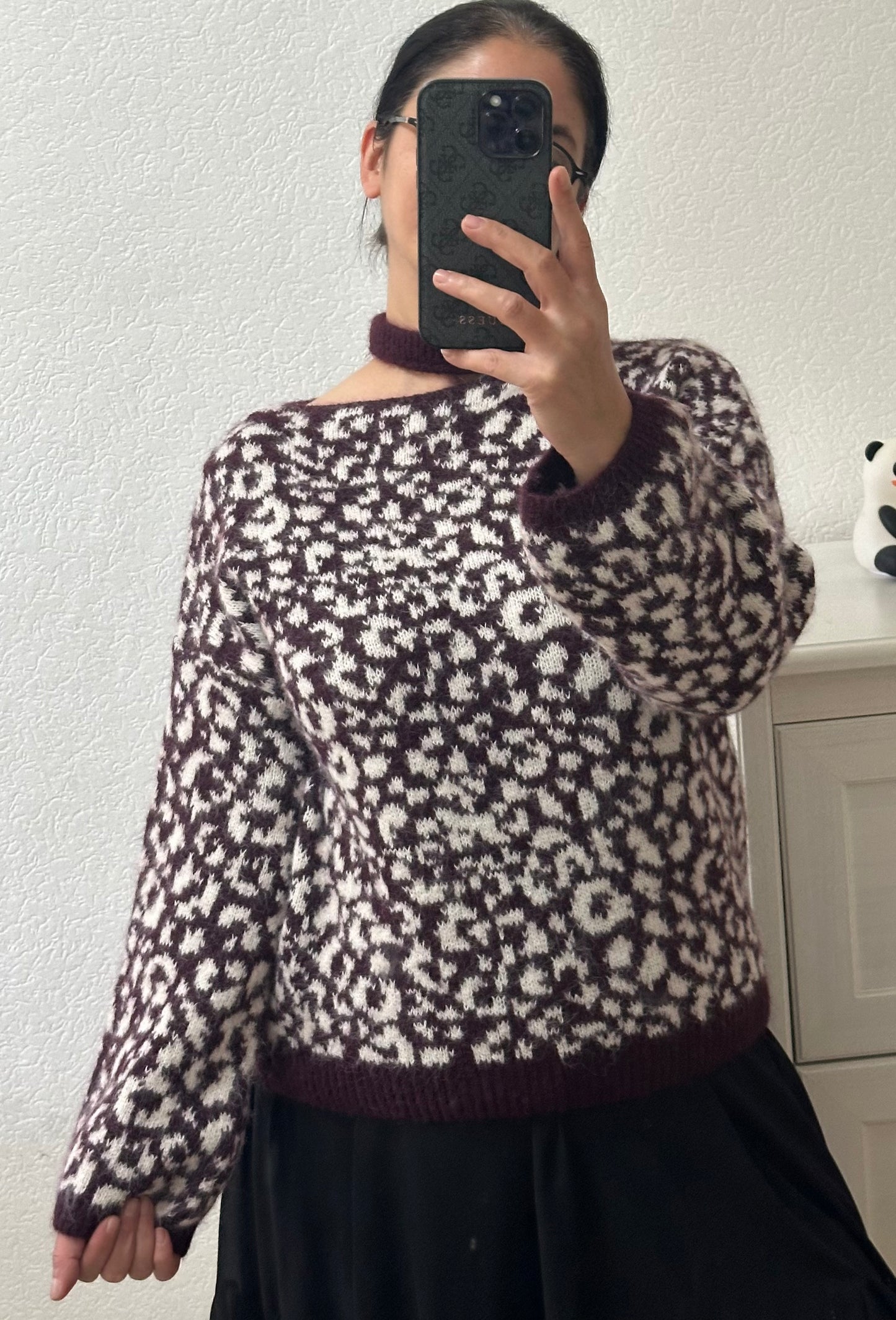Leo Strickpullover mit Cut-Out Kragen