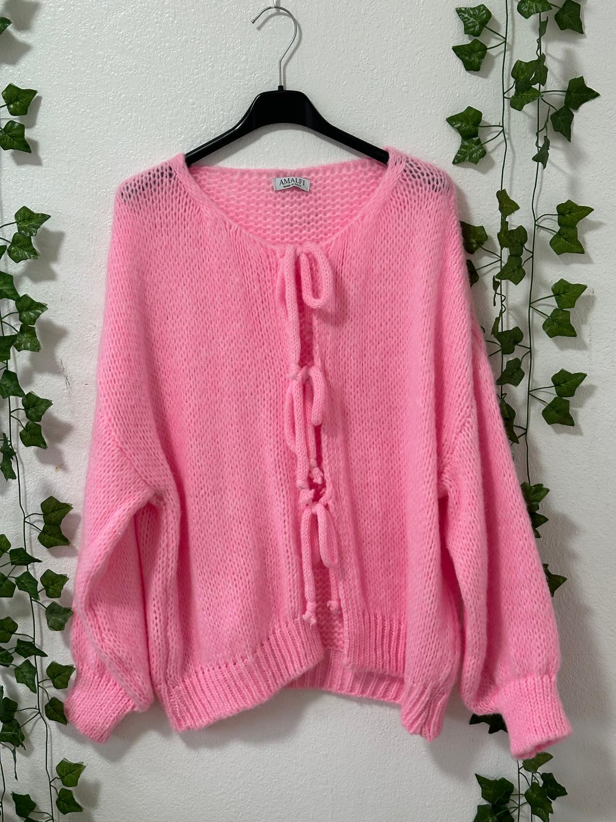 Schleifen Strickjacke in versch.Farben