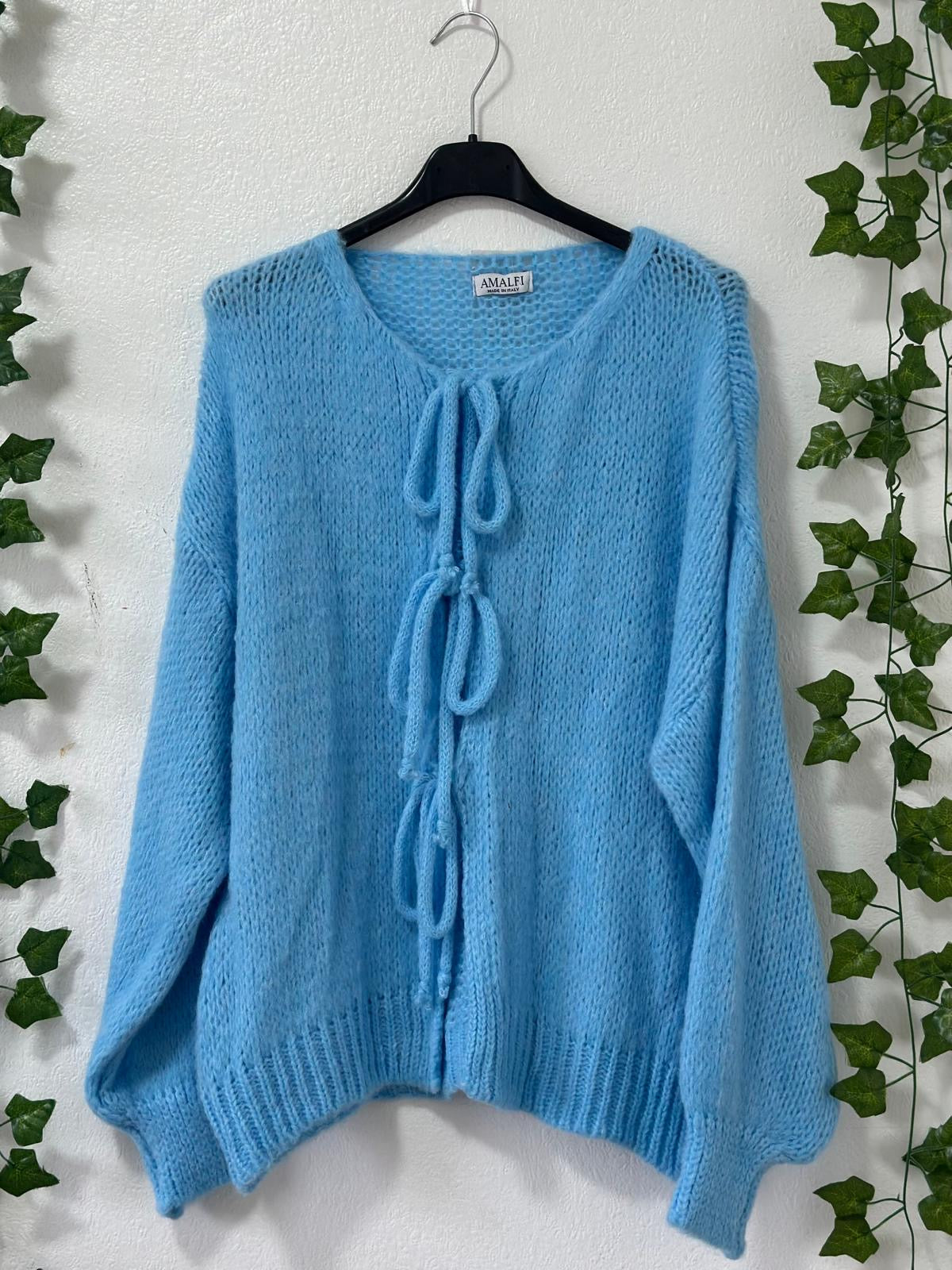 Schleifen Strickjacke in versch.Farben